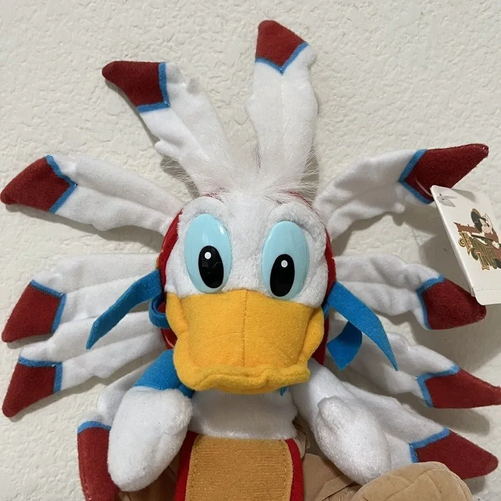 Disney Disneyland Frontierland Donald Duck Indian Bean Bag Plush with Tag